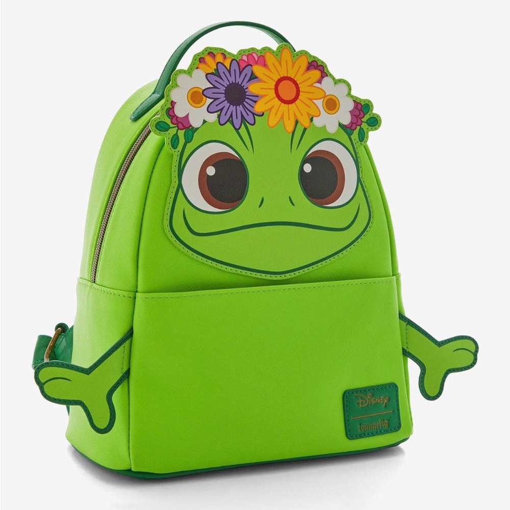 Loungefly Disney Tangled Pascal Flower Crown Mini Backpack NWT - Picture 2 of 5